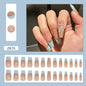 Almond Shape Fairy Butterfly Knot Mid-Length Fall Nails: 26-Piece Set