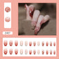 Summer Gentle Flame Shatter Diamond Nails - Short Ballet (24-Piece)