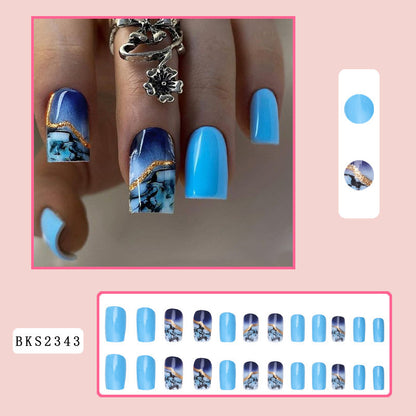 New FashionLong INS Style French Tip Nail Tips