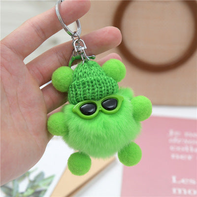 Real Rabbit Fur Rabbit Keychain Cute Fluffy Charm