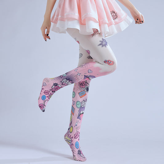 Autumn Lolita Cos Leggings Sweet Girlie Pantyhose