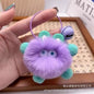 Cute Rabbit Fur Coal Ball Keychain Plush Bag Charm