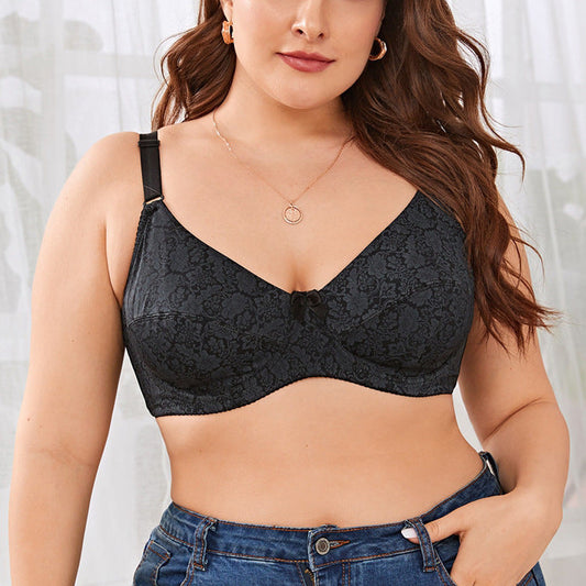 Plus Size Printed Push Up Bra