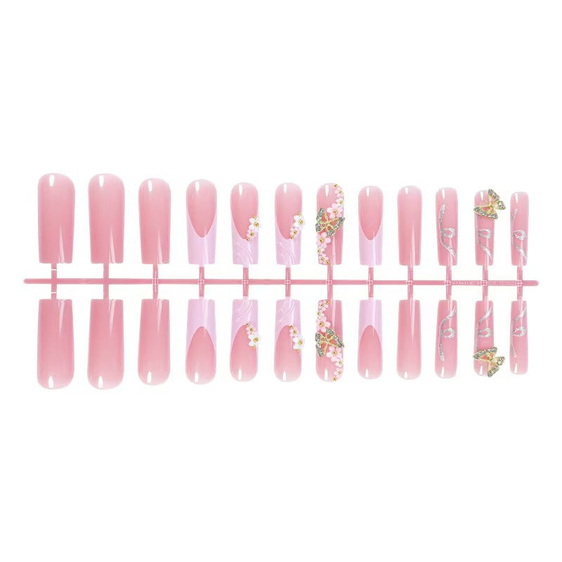 24-Piece Drop Resin Butterfly Line Fall Nails