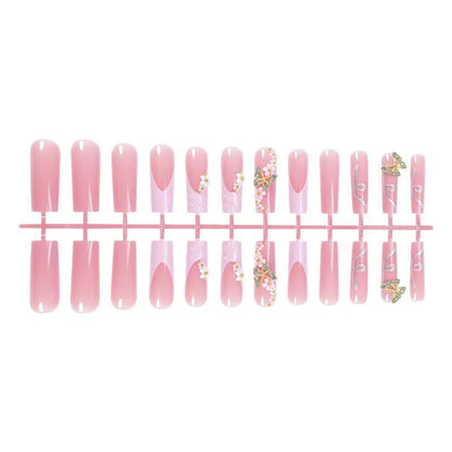 24-Piece Drop Resin Butterfly Line Fall Nails