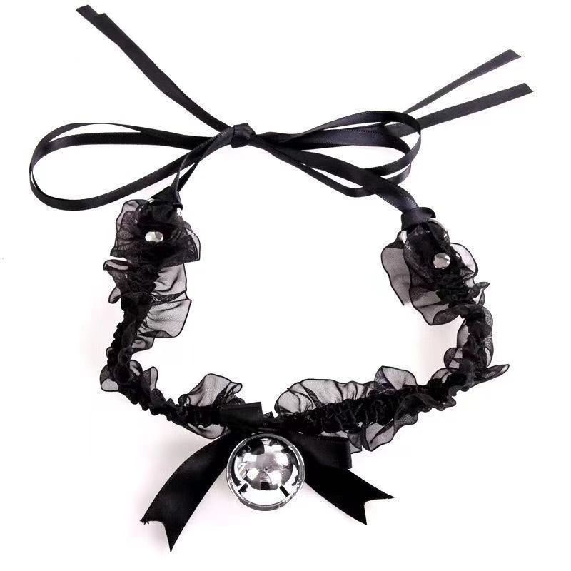 Free Shipping for Cute Bow Elastic Lace Choker