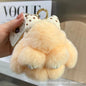 Cute Real Rabbit Fur Bow Keychain, Car Charm