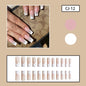 White Edge French Long Thin Ins-Style Nails