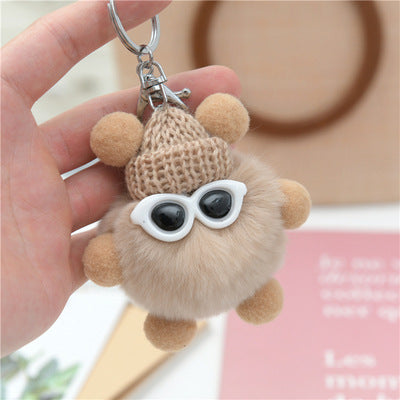 Real Rabbit Fur Rabbit Keychain Cute Fluffy Charm