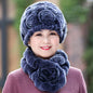 Winter Real Rabbit Fur Hat & Scarf Set - Warm & Stylish