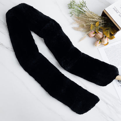 Long Real Rabbit Fur Scarf - Stylish Winter Accessory