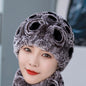 Winter Real Rabbit Fur Flower Ear Flap Hat