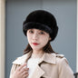 Warm Mink Fur Ear Flap Baseball Cap - Stylish Winter Accessory