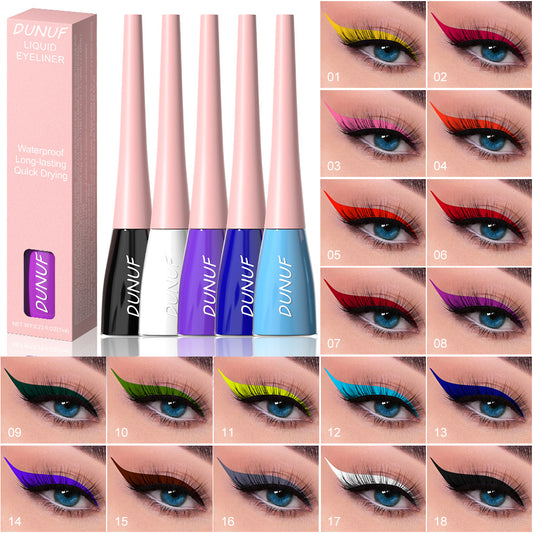 18-Color Long-Lasting Waterproof Liquid Eyeliner Pen-Homeunderwear