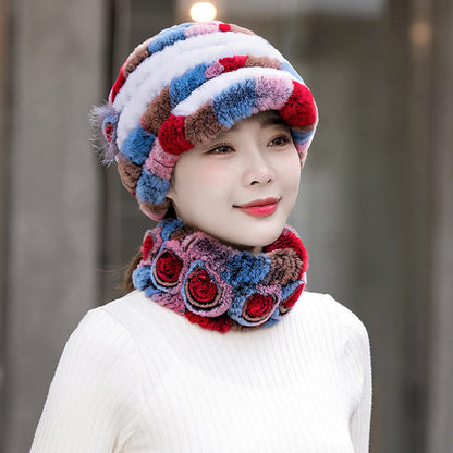 Warm Real Rabbit Fur Cap - Stylish Winter Hat