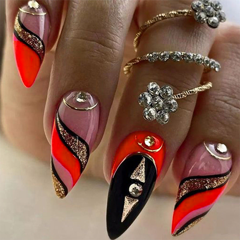 New FashionLong INS Style French Tip Nail Tips