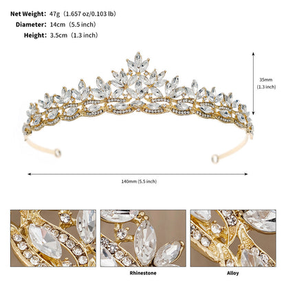 Marquise Gold Crystal Headband