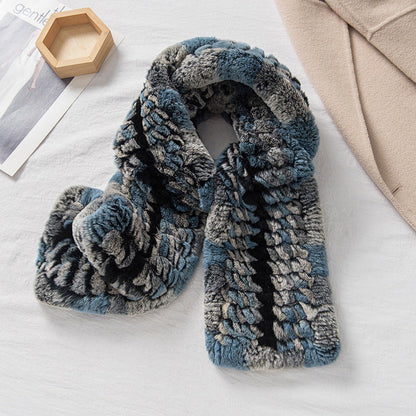 Warm Real Rabbit Fur Scarf - Winter Accessory