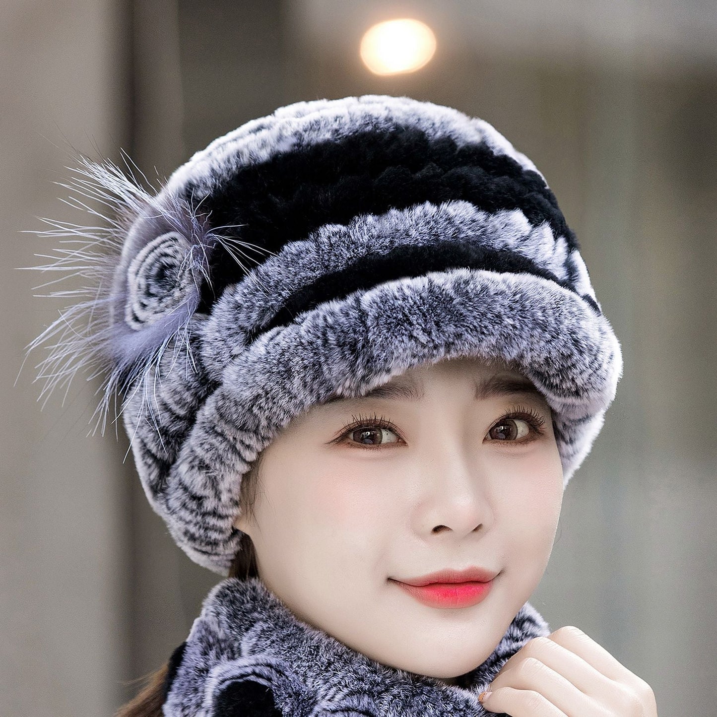 Winter Real Rabbit Fur Cap - Warm & Stylish