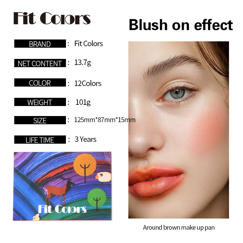 New Fashion 12-Color Multi-Use Face Powder Palette with Matte and Shimmer-Homeunderwear