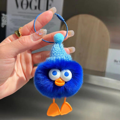 Cute Coal Ball Keychain, Pear-Shaped Bag Charm