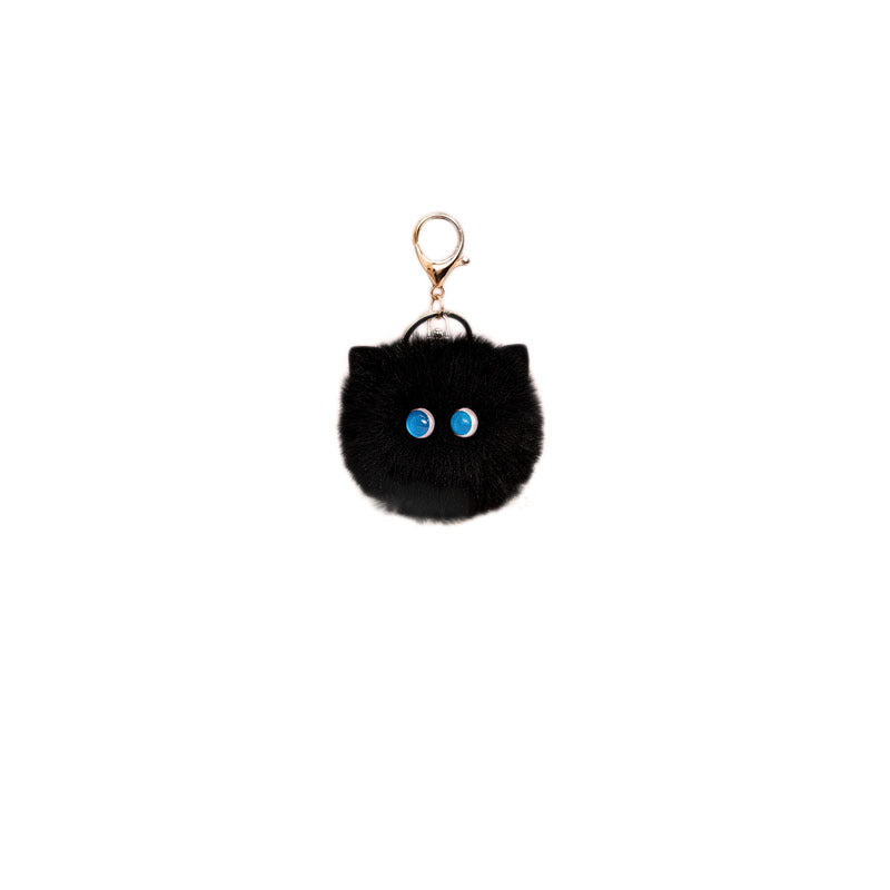 Cute Blushing Cat Keychain Plush Bag Charm