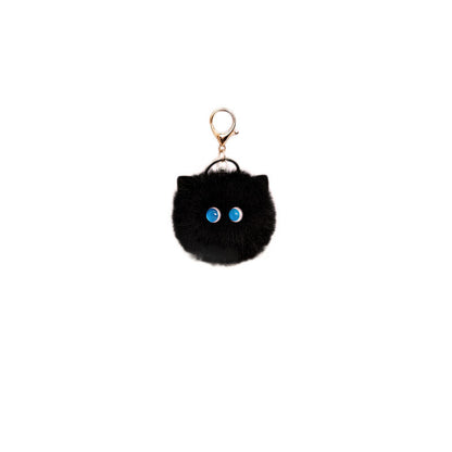 Cute Blushing Cat Keychain Plush Bag Charm