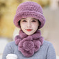 Winter Real Rabbit Fur Hat & Scarf Set - Warm & Stylish