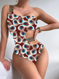 New Version of V-neck Silk Netted Brassiere and Full-Body Swimsuit-homeunderwear