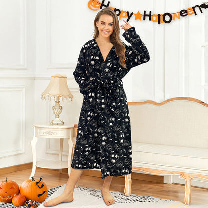 Sexy Halloween Couple Cosplay Hooded Home Robe