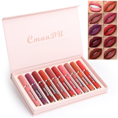 10-Color Matte Lipstick Set-Homeunderwear