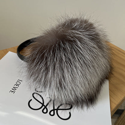 Luxury Real Fox Fur Ear Muffs - Winter Warmth