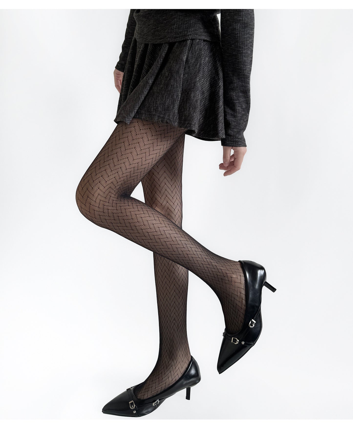 Sexy Twill Wavy High Elastic and Thin Anti-stripping Leggings Pantyhose