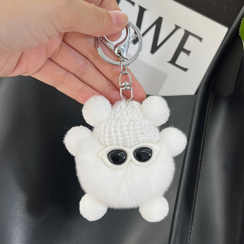 Cute Real Rabbit Fur Keychain - Car & Bag Charm