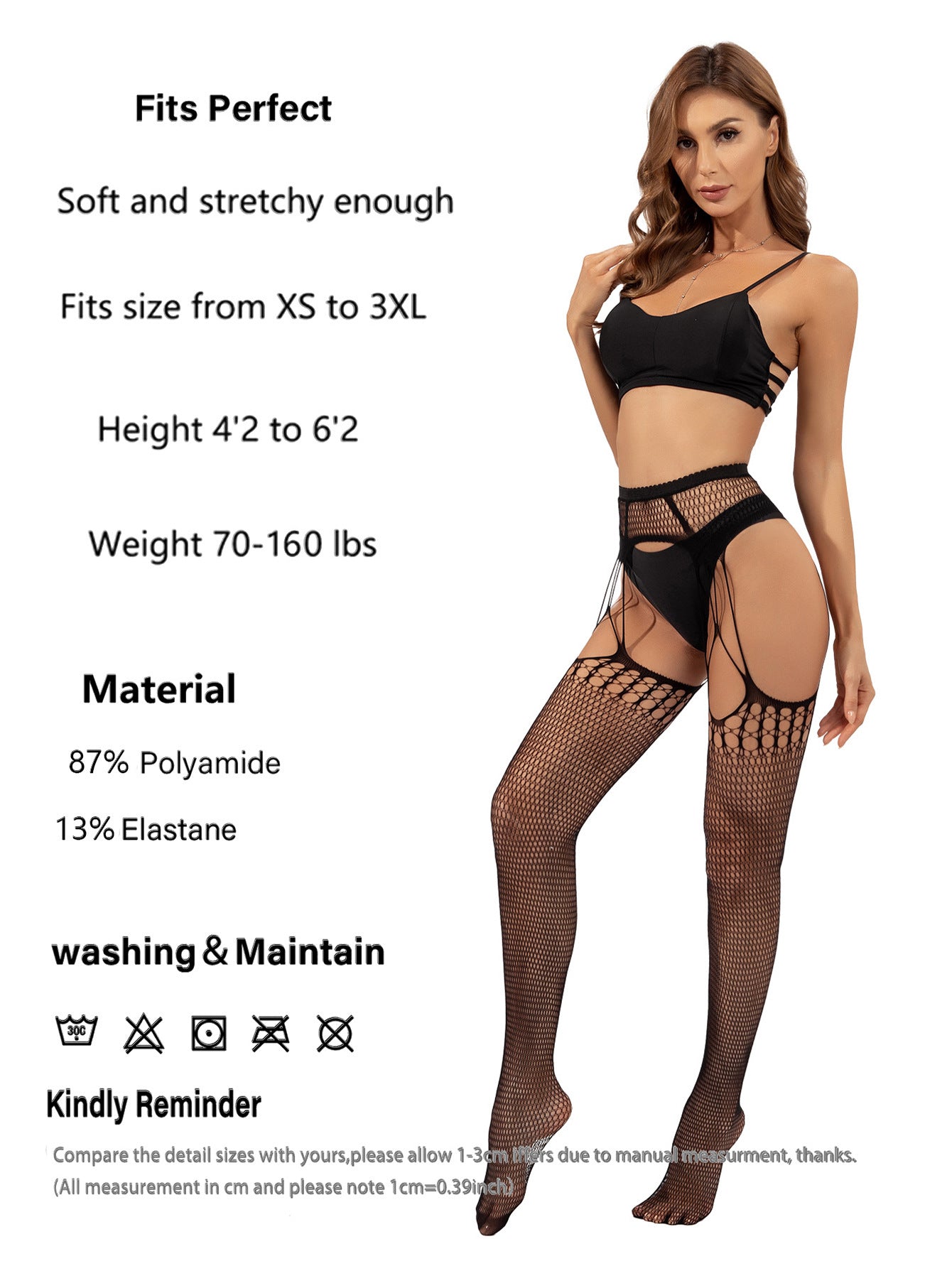 Sexy Fishing Net Versatile Open Crotch Temptation One-piece Stockings One-piece Garter Net Socks