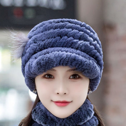 Winter Real Rabbit Fur Cap - Warm & Stylish