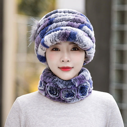 Warm Real Rabbit Fur Cap - Stylish Winter Hat