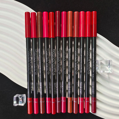 12-Color Matte Velvet Lip Liner - Waterproof Long-Lasting Lip Pencil