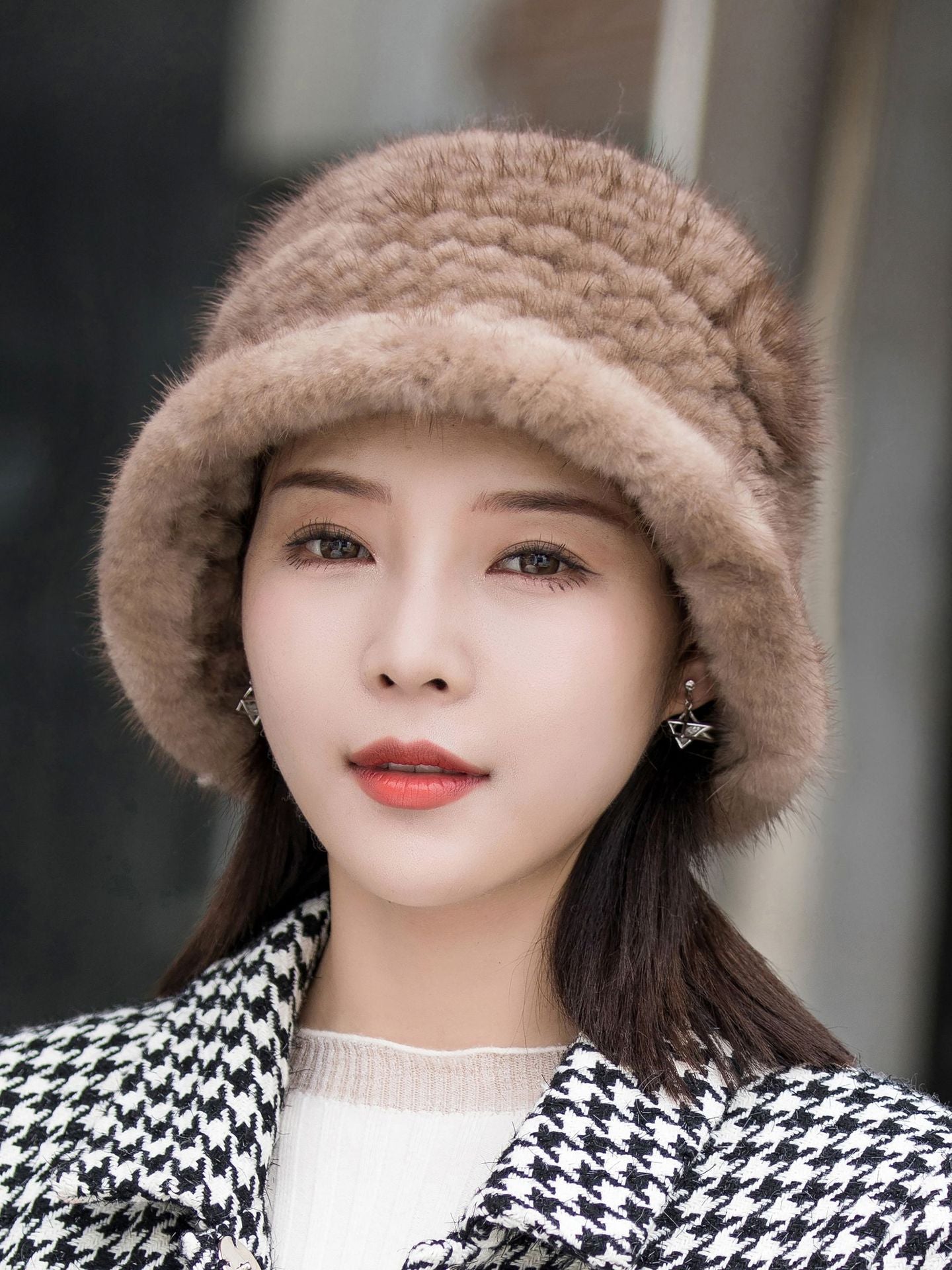 Winter Mink Fur Bucket Hat - Warm & Stylish