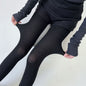 Spring and Autumn Small Bright Silk Slightly Flash Silver Silk Mixed Line Vertical Strip Leggings Pantyhose