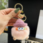 Cute Coal Ball Real Rabbit Fur Charm Keychain Accessory