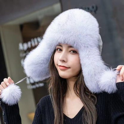 Winter Fox Fur Ear Flap Hat - Stylish & Warm