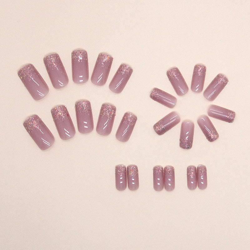 Sweet Pink Glitter Nails, Mid-Length Summer Bestseller