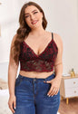 Plus Size Sheer Lace Strappy Bra