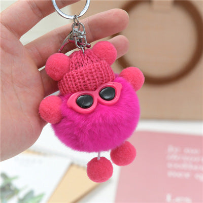 Real Rabbit Fur Rabbit Keychain Cute Fluffy Charm