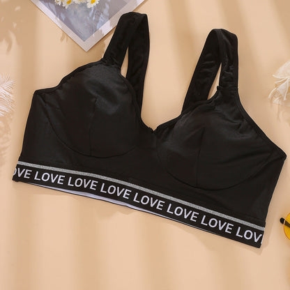 Plus Size Letter Seamless Bra