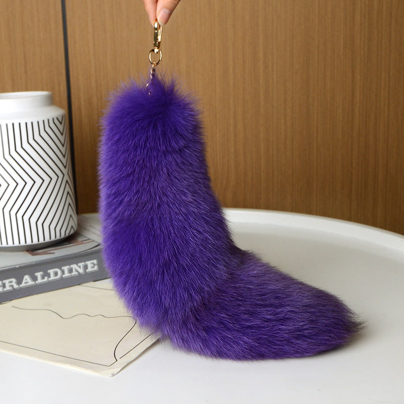 Cute Fox Tail Keychain - Furry Car Accessory