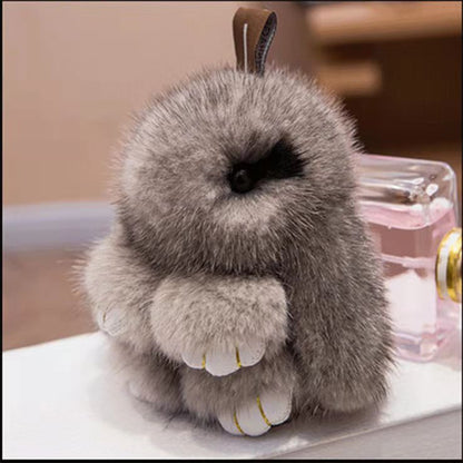 Mini Fuzzy Bunny Charm - Wholesale Keychain & Bag Accessory