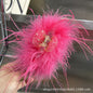 Ostrich Feather Hair Claw Clip Glamorous Accessor