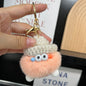 Cute Real Rabbit Fur Coal Ball Keychain - Accessory